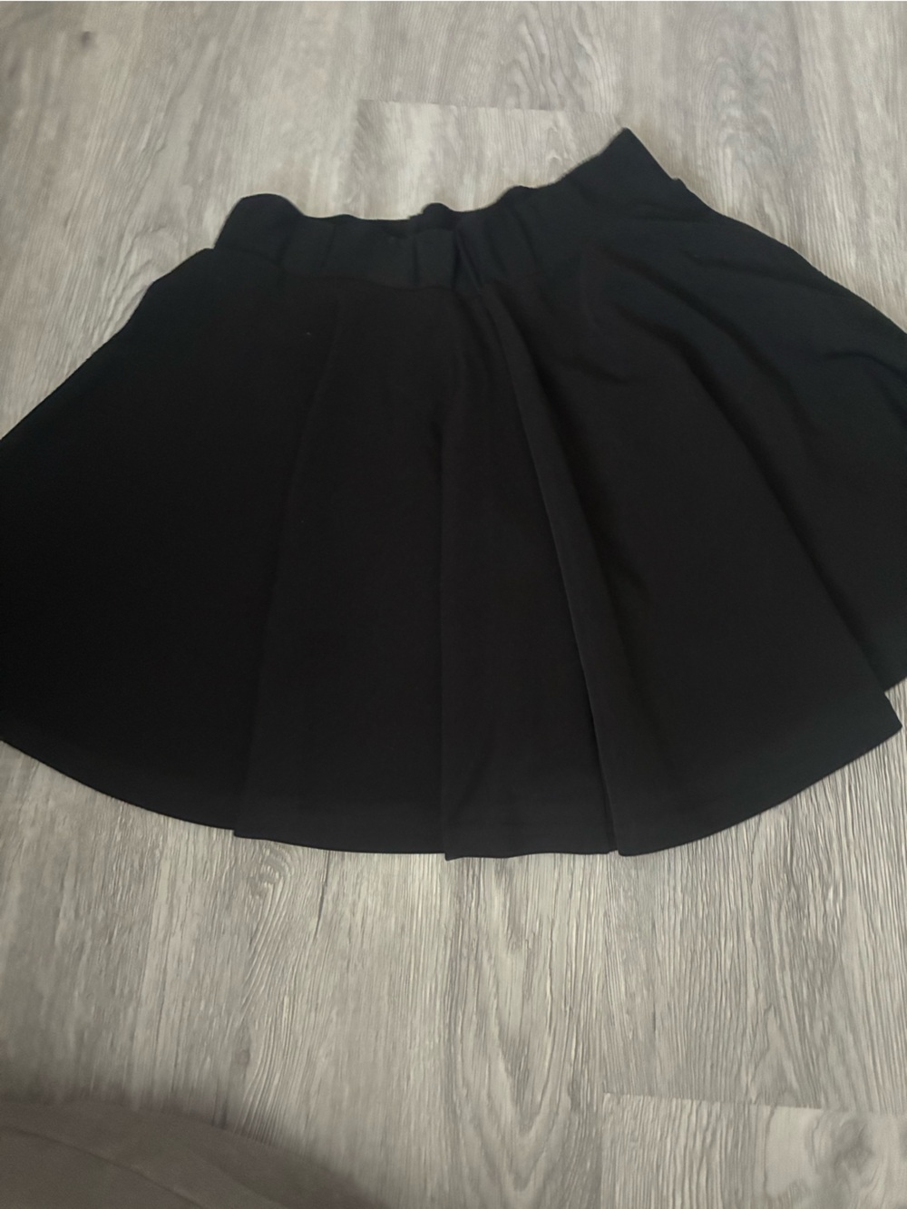 New Mix Black Skirt with Label Detail